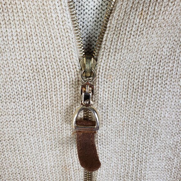 Vintage ST. JOHN Sport Santana Knit Blazer Jacket Crest Full Zip size M Cream - Picture 10 of 16